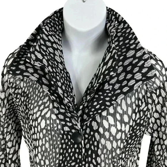 DAMEE Inc Womens M Mesh Sheer Wired Adjustable Double Stand up Collar Jacket Top - Picture 3 of 16